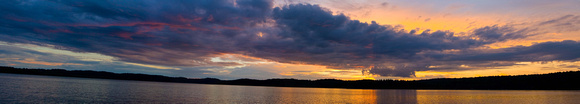 Panorama of a Dalhousie Lake sunset